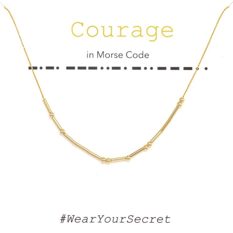Wear Your Secret Morse Code Necklace - Courage