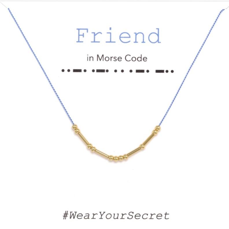 Wear Your Secret Morse Code Necklace - Friend