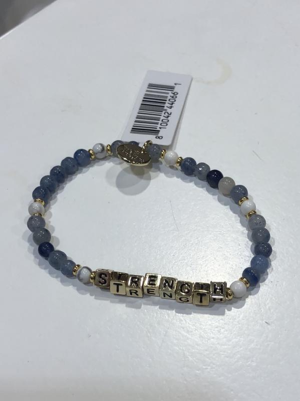 Little Words Project Bracelet - Strength (Blue/Gold)