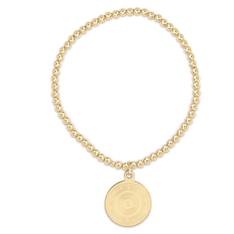 enewton 3mm Gold Bracelet - Athena Small Charm