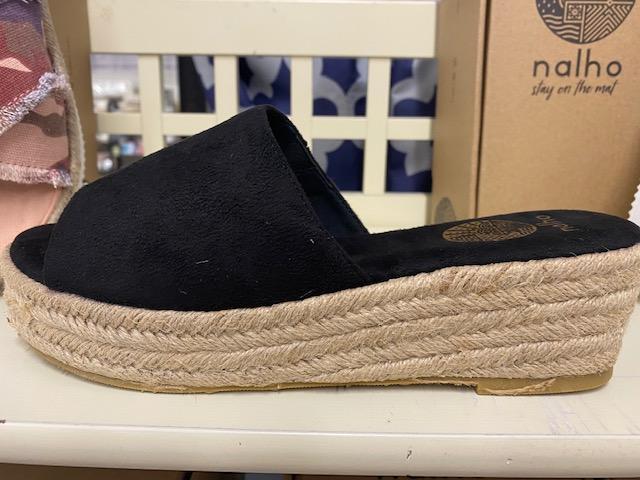 Wedge Espadrille- Black