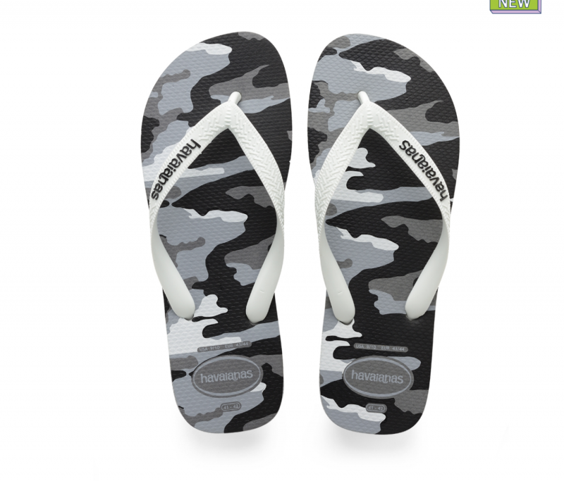 Havaianas Men's Grey Camo Flip Flops
