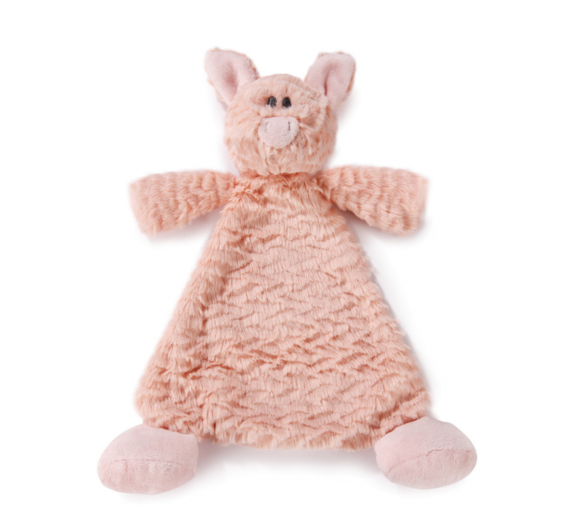 Demdaco Cozies Rattle Blankie - Pudder Pig