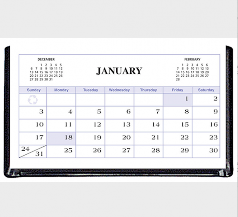 Payne Publishers Triangular Vinyl Desk Calendar - 5.25 x 2.75