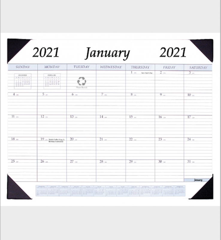 Payne Publishers All Purpose Monthly Desk Pad Calendar