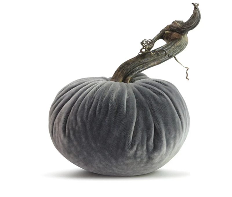 Velvet Plush Pumpkin - Platinum