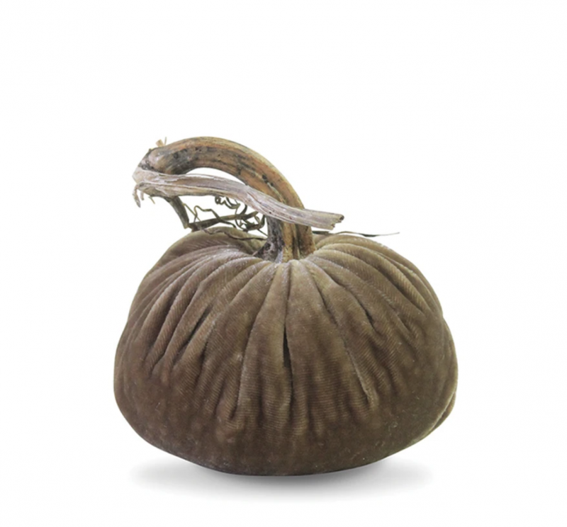 Velvet Plush Pumpkin - Stone