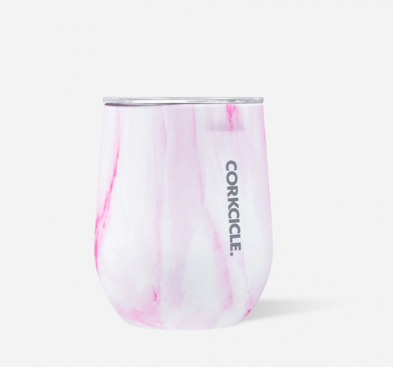 Corkcicle Stemless - Pink Marble
