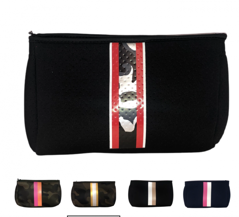 Ahdorned Neoprene Pouch - Black/Red Camo