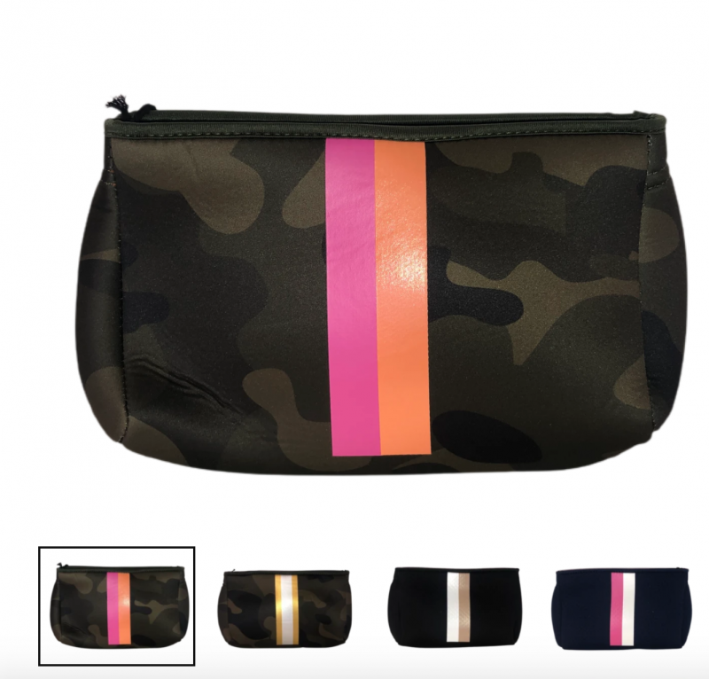 Ahdorned Neoprene Pouch - Pink/Orange Camo