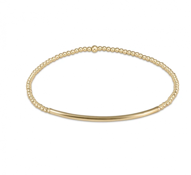 enewton Gold Beaded Bracelet - 2mm bliss bar