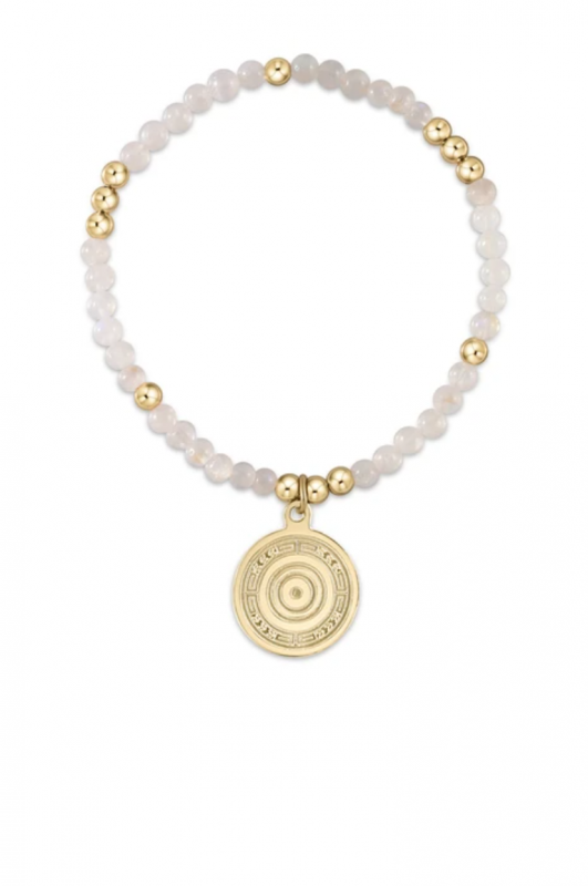enewton Worthy Gold Beaded Bracelet with Charm - Moonstone