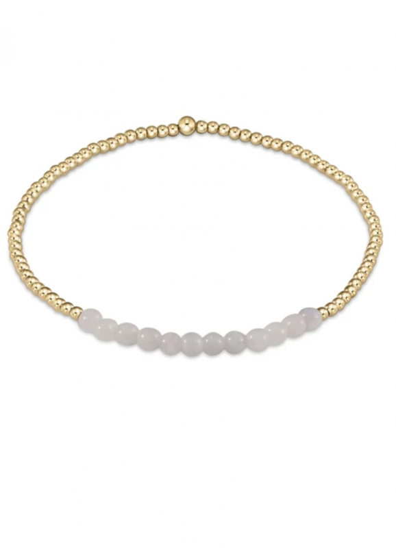 enewton Gold Beaded Bracelet - 2mm Moonstone