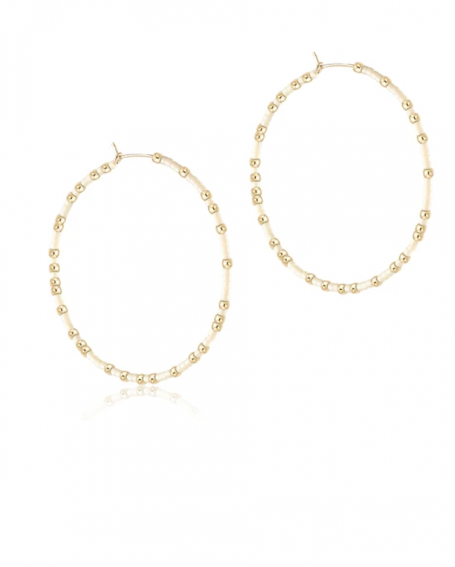 enewton Hope Unwritten Hoop Earrings - Off White