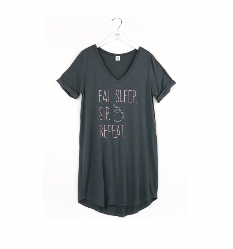 Sleep Shirt - Eat. Sleep. Sip. Repeat.