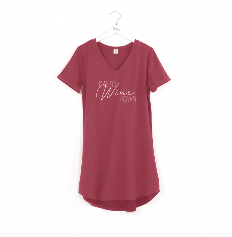 Sleep Shirt - Time To Wine Down