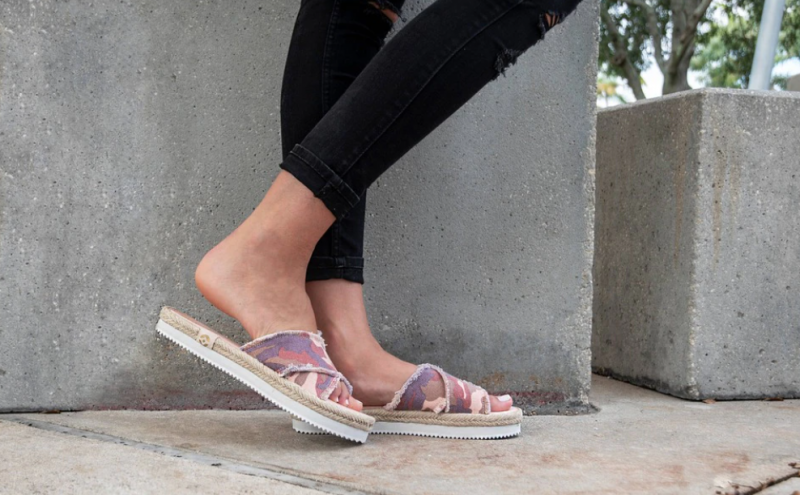 Pink Camo Platform Espadrilles