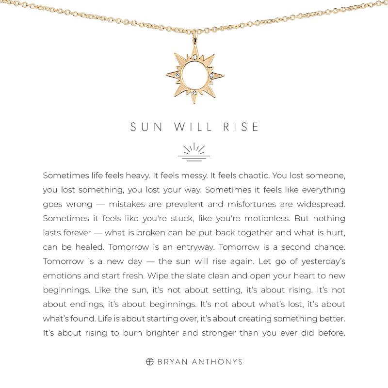 Bryan Anthonys Necklace - Sun Will Rise (Gold)