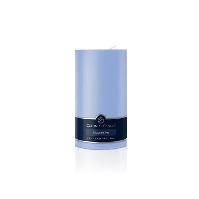 Blue Coastal Unscented Pillar Candle