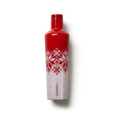 Corkcicle Canteen 25 oz - Fairisle Red