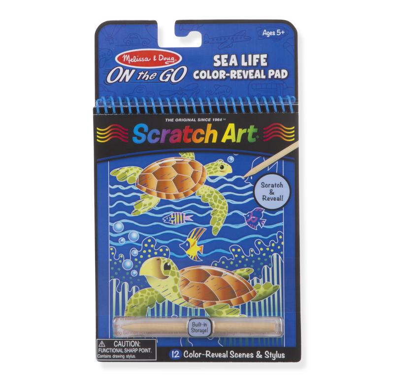 Sea Life Color-Reveal Scratch Art Activity Pad