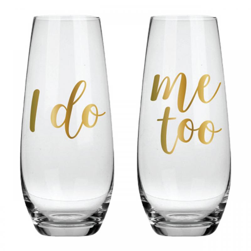 I do Me Too Stemless Champagne Flute