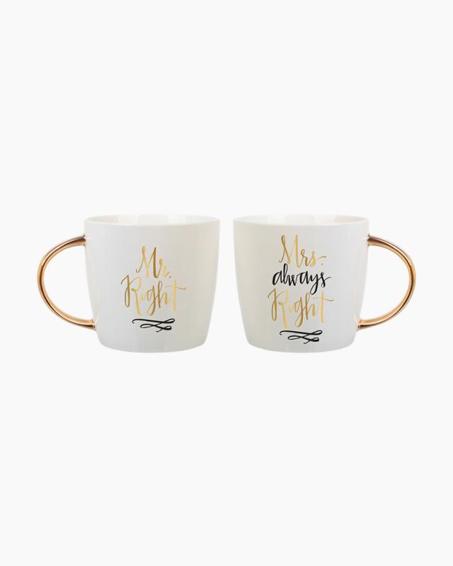 Mr. and Mrs. Right Mug Set