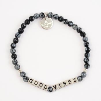 Little Words Project Bracelet - Good Vibes (Silver/Stone Snowflake)