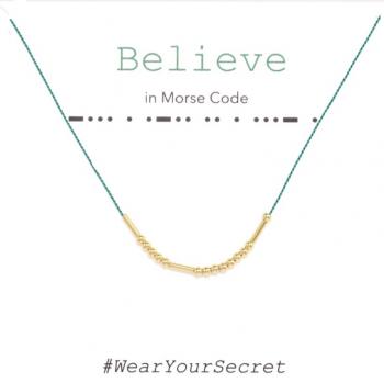 Wear Your Secret Morse Code Necklace - Believe