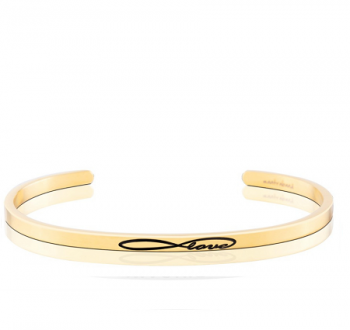 MantraBand Cuff Bracelet - Infinite Love (Gold)