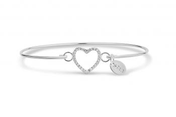 Stia Pavé Icon Bracelet Open Heart