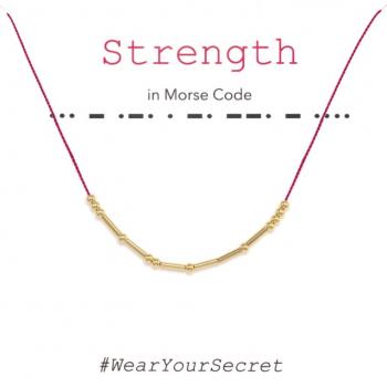 Wear Your Secret Morse Code Necklace - Strength