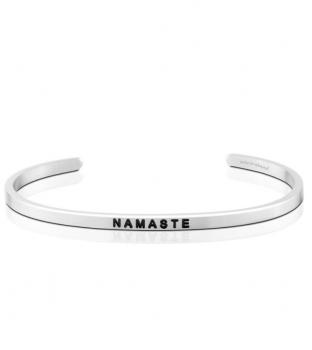 MantraBand Cuff Bracelet - Namaste (Silver)