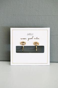 JaxKelly Earrings - Evil Eye Huggies