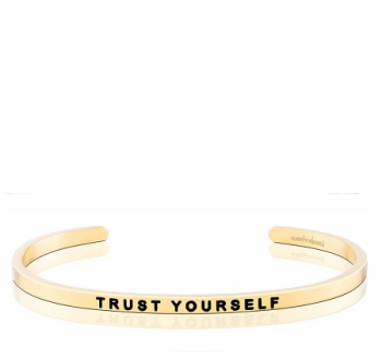 MantraBand Cuff Bracelet - Trust Yourself (Gold)