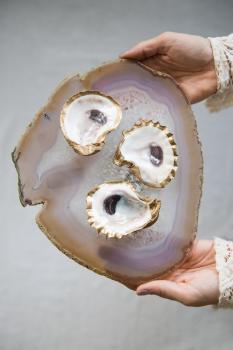 Grit & Grace Gold Oyster Dish
