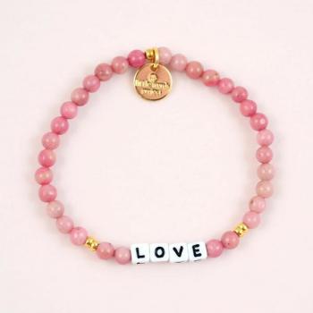 Little Words Project Bracelet - Love (White/Rhodonite)