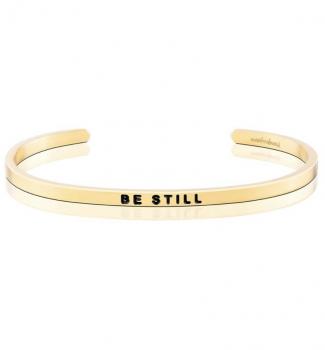 MantraBand Cuff Bracelet - Be Still (Gold)