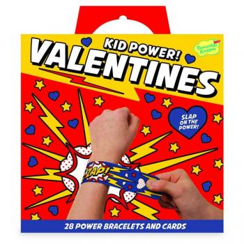 Kid Power Valentines - 28 Slap Bracelets and Cards