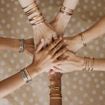 MantraBand Cuff Bracelet - I Am Enough (Silver)