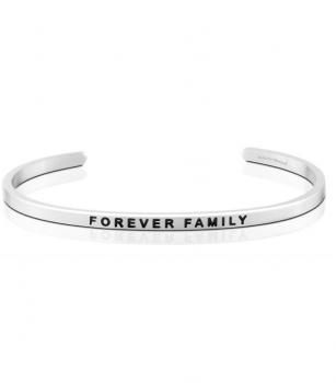 MantraBand Cuff Bracelet - Forever Family (Silver)