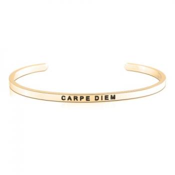 MantraBand Cuff Bracelet - Carpe Diem (Gold)