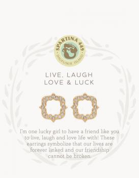 Spartina 449 Stud Earrings - Live, Laugh, Love & Luck