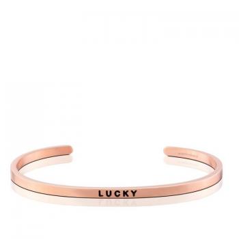 MantraBand Cuff Bracelet - Lucky (Rose Gold)