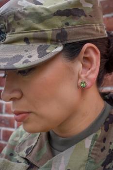 Jojo Loves You Swarovski Glamouflage Cushion Bling Earrings