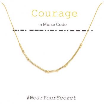 Wear Your Secret Morse Code Necklace - Courage