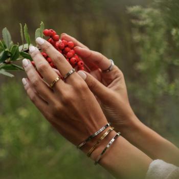MantraBand Cuff Bracelet - I Am Enough (Silver)