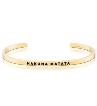MantraBand Cuff Bracelet - Hakuna Matata (Gold)