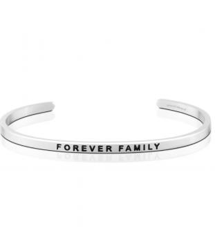 MantraBand Cuff Bracelet - Forever Family (Silver)