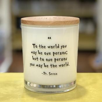 Dr. Suess Quote Soy Candle (Teakwood & Tobacco)